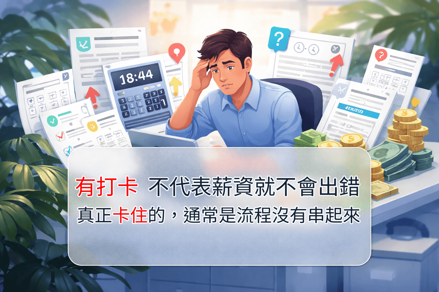 員工有打卡，月底薪資還是常出錯？問題通常出在流程沒串起來