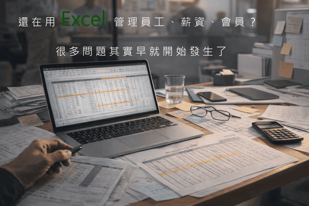 還在用 Excel 管理員工、薪資、會員？很多問題，其實不是突然發生的