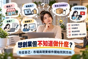 想創業但不知道做什麼，從自身能力、市場需求、資金與時間條件尋找創業方向