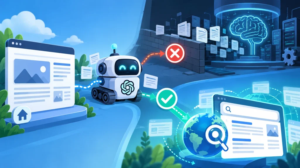 網站內容透過不同 OpenAI 機器人路徑分開處理 ChatGPT 搜尋發現與生成式 AI 模型訓練用途